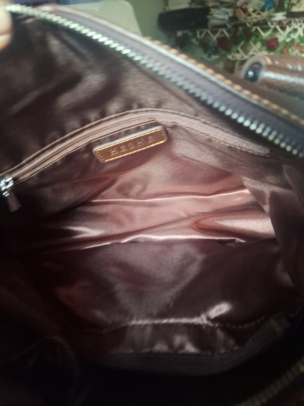 Heshe Genuine Leather Brown Unisex Handbag With Top Straps Also Detachable Strap - Picture 14 of 16